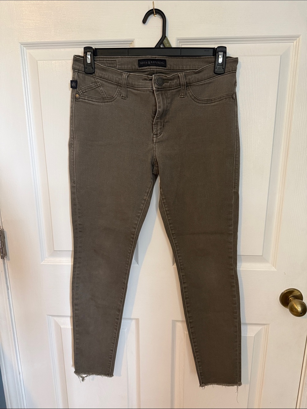 Rock & Republic Olive Brown Skinny Jeans